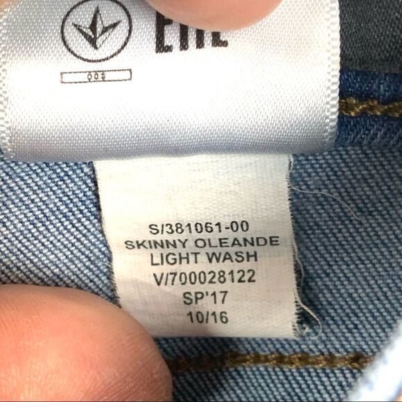 Banana Republic Oleande Frayed Hem Skinny Jeans Size 25 - Picture 7 of 13